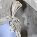 Free People Cotton Denim Wrap Shirt – Cream Long Sleeve Blouse – S - MSRP $128 Photo 9