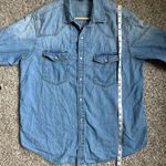 H&M &Denim Denim Button Down Long Sleeve Shirt Blouse Casual 8 Medium Photo 5