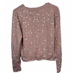 Worth Sweater Cardigan shell cami beaded Flower top fine knit Size S Photo 2