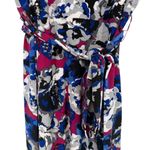 Kasper Floral Tie Waist Midi Dress Size 6 Pink Blue Gray Career Casual Feminine Photo 10