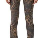 BDG Urban Outfitters Brown Multi Animal Print High Waist Ankle Zip Skinny Jeans Photo 0