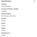 Dickies  Flex Slim Fit Navy Blue Chino Pleated Workwear Straight Leg Pants Size S Photo 2