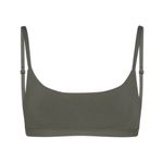 SKIMS  Cotton‎ Jersey Scoop Neck Wireless Comfort Bralette In Juniper Size XXS Photo 6