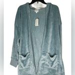 Hippie Rose  Plush Hooded Long Cardigan Photo 0