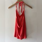 Aerie Bright Orange Coral Super Soft Halter Tie Tank Top Photo 2