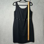 Amanda Smith Dress Womens 12 Black Sleeveless Round Neck Sheath Mini Dress Photo 3