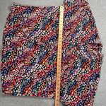 JODIFL Multicolor Print V-Neck Top Women's Medium Oversized Dolman Short Sleeve Photo 4