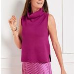 Talbots NWT Womens Large Petite Cowl Sweater Shell Sleeveless Career Pink Purple Photo 0