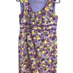 Boden Women Tulip Print Sheath Midi Dress Sz.10R Purple EUC Romantic Preppy Boho Size 10 Photo 0