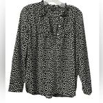 J.Crew Mercantile Carrera blouse black white hearts size 2 Business Wear Photo 0