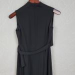 Jones New York Structured Wrap Dress 4 Black Tie Belt Maxi Cocktail Party LBD Photo 5