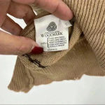 Pringle Embroidered Logo Lightweight Wool Sleeveless Vest Top Size Small Tan Photo 8