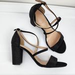 Kelly & Katie  Paloona Rhinestones Heels Sandals Strappy Pumps Black Size 9M Photo 10