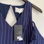 J.O.A. Nwt Pinstripe Cold Shoulder Dress XS Photo 4