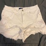 Angel Kiss Distressed White Denim Shorts Photo 0