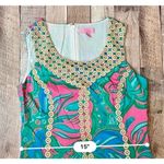 Lilly Pulitzer  MacFarlane‎ Gold Lace Multi Lilly Lounge sz 6 Shift Dress $198 Photo 8