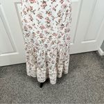 SheIn Sz L White Floral Maxi Tiered Dress with Shoulder Ties NWOT Photo 5