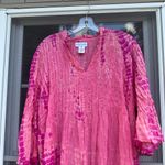 Soft Surroundings  Marbella Tie Dye Pintuck Tunic Dress Size XL Photo 1