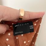 ASOS [] Brown White Polka Dot Print Babydoll Shirred Puff Sleeve Mini Dress Sz 14 Photo 9