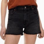 Denim Forum Black The Romy Slim Mid Thigh‎ Shorts Size 6/28 Photo 0