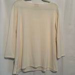 Ruby Rd  knit cream colored with silver embellishments 3/4  sleeve top size XL Photo 1