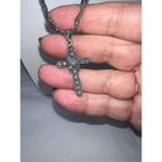 Vintage Sterling Silver Chain and Cross Pendant Silver Photo 1