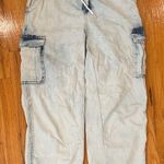 Forever 21 Light Washed Cuffed Cargo Jeans Photo 0