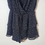 Altar'd State Altar’d State Black Floral Romper with White Accents Size Small Photo 1