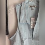 Urban Outfitters  Blue Party Girl Cotton- Blend Button Down Sleevless Shirt Photo 4