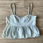 H&M  denim bustier-style pale blue denim top - large Photo 1