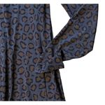 Boden 8L 12L Leopard Animal Print Tunic Swing Dress Gray Stretch Knit Jersey Top Size 8 Photo 3