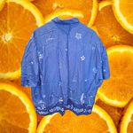 Disney Characters Blue Button Up Hawaiian Shirt Size XL Photo 5