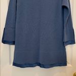 Lafayette 148 Blue Cashmere Satin Layered Sweater Size Small Photo 4