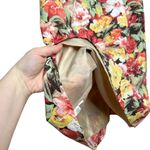 Ann Taylor Factory Floral V Neck Midi Tea Party A Line Dress Yellow Size 6 Photo 5