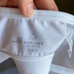 Aerie Large Real Me Stretch Extensible medium support white lounge sports bra Photo 5