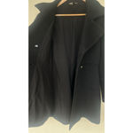 Liu Jo Milano Black Wool Blend Double Breasted Coat Women’s 44 L Classic Italy Size L Photo 4