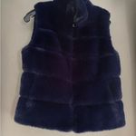 Generation Love  Midnight Blue Faux Fur Vest Photo 0