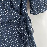 Princess Polly  Wrap Dress Size 4 Navy Dots Evas Garden Spotted Wedding Event Photo 9