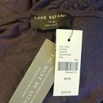 Lane Bryant Dark Purple Rayon Knit Neck Cut Out Wide Leg Size 36 Jumpsuit. Photo 5
