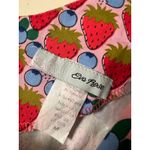 Eva Rose Cap Sleeve Dress Strawberry Blueberry Print Retro Full Skirt Pockets M Pink Size M Photo 3