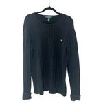 Ralph Lauren  Logo Cotton Cable Knit Crew Neck Knit Navy Sweater Sz XL Photo 1