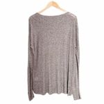 Vince Linen Blend Slub Knit Long Sleeve Marled Gray Pullover Women’s Size Large Photo 1