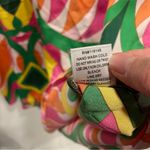 JODIFL Silky tropical festival Palm Springs oversized cap sleeve blouse v-neck Photo 4