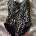 NIPTUCK Joanne One Piece Swimsuit ruched SIZE 8 Blue Photo 0