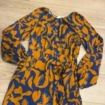 La Ligne Imogen Dress Silk Faux Wrap Floral Keyhole Maxi Dress Size L *FLAW Orange Size L Photo 1