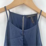BCBGMAXAZRIA Jumpsuit Size Small Maxwell Navy Satin Cropped Halter Cocktail Photo 4