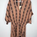 Elan Brown Black V Neck Short Romper Small Boho Arrow Tribal Design NWT Photo 11