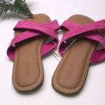Old Navy Bright Pink Cross Strap Slide size 7 Photo 8