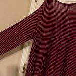 NWT Intro Red Black 3/4 Sleeve Tunic Top Mini Dress Size 2X Boho Peasant Photo 5