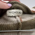 NICHOLAS Green Striped Shrug Crop Cardigan Size Medium Photo 3